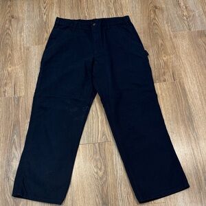 Carhartt Men's Dark Blue Loose fit washed duck utility work Pants